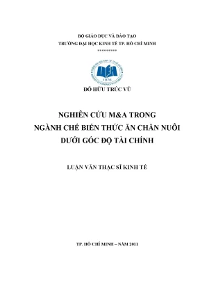 Nghiên cứu M&A trong ngành chế biến thức ăn chăn nuôi: