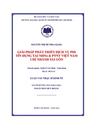 Luận văn: Phát triển dịch vụ phi tín dụng tại Agribank