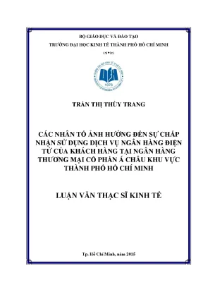 Các yếu tố ảnh hưởng đến sự chấp nhận dịch vụ ngân hàng