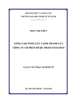 Luận văn: Nâng cao năng lực cạnh tranh Dược phẩm Tenamyd
