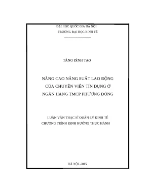 Nâng Cao Năng Suất Lao Động Chuyên Viên Tín Dụng Ngân