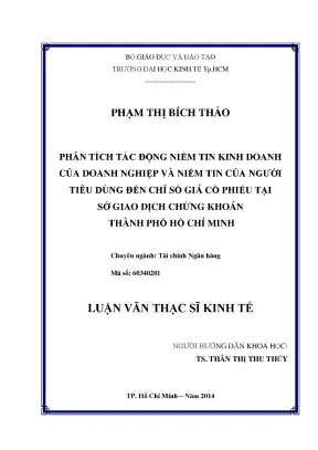 Tác động của niềm tin kinh doanh và niềm tin người tiêu