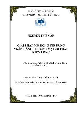 Giải pháp mở rộng tín dụng tại ngân hàng Kiên Long