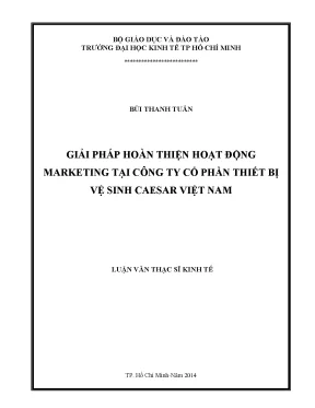 Giải Pháp Hoàn Thiện Hoạt Động Marketing Tại Công Ty