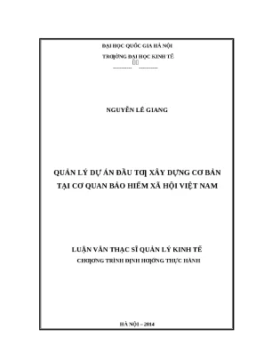 Quản Lý Dự Án Đầu Tư Xây Dựng Tại Bảo Hiểm Xã Hội Việt Nam
