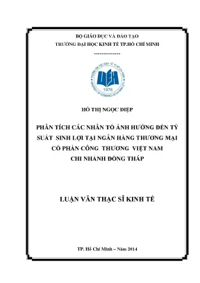 Phân Tích Nhân Tố Ảnh Hưởng Đến Tỷ Suất Sinh Lợi Tại