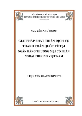 Luận văn: Phát triển thanh toán quốc tế tại Vietcombank