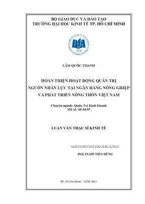 Hoàn thiện quản trị nguồn nhân lực tại Agribank Việt Nam