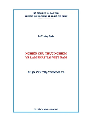 Luận văn Thạc sĩ UEH về lạm phát tại Việt Nam (Tải về)