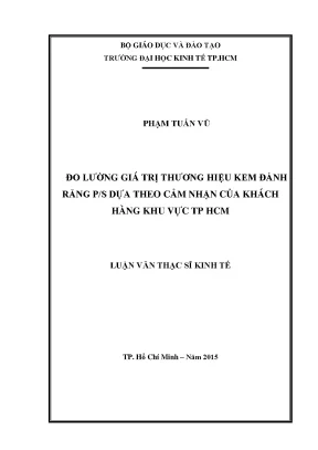 Đo Lường Giá Trị Thương Hiệu Kem Đánh Răng P/S Tại TP.HCM