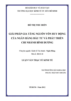 Giải pháp tối ưu hóa nguồn vốn huy động cho Ngân hàng