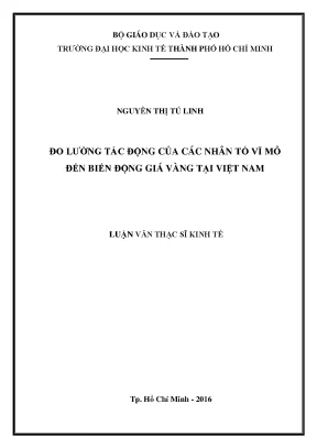 Tác động của nhân tố vĩ mô đến giá vàng tại Việt Nam