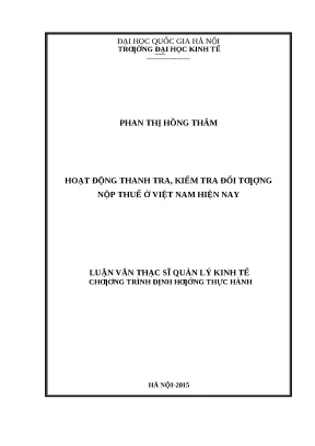 Hoạt động thanh tra kiểm tra thuế tại Việt Nam: Thực