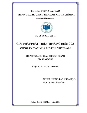 Giải pháp phát triển thương hiệu Yamaha Motor Việt Nam