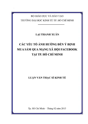 Các yếu tố ảnh hưởng đến quyết định mua sắm qua Facebook