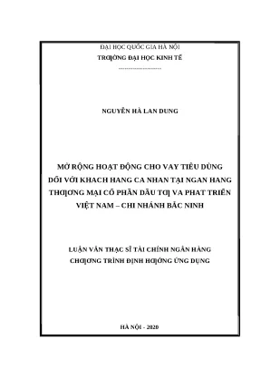 Mở rộng cho vay tiêu dùng cá nhân tại BIDV Bắc Ninh