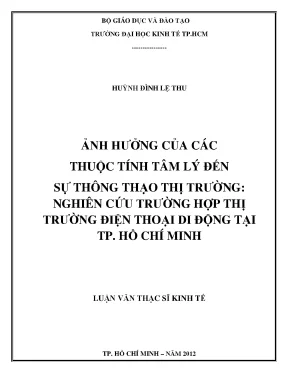 Ảnh hưởng của thuộc tính tâm lý đến sự thông thạo thị