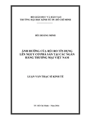 Rủi ro tín dụng và nguy cơ phá sản ngân hàng Việt Nam