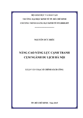 Nâng Cao Năng Lực Cạnh Tranh Ngành Du Lịch Hà Nội