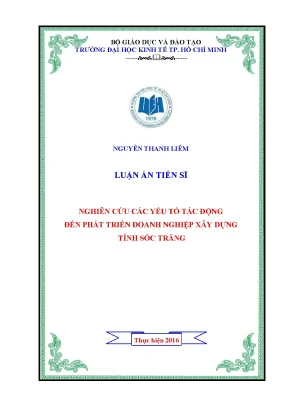 Nghiên cứu các yếu tố ảnh hưởng đến sự phát triển doanh
