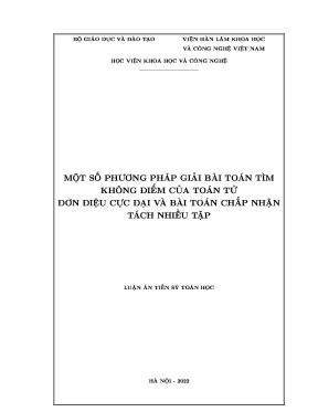 Phương Pháp Tìm Không Điểm Của Toán Tử Đơn Điệu Cực Đại
