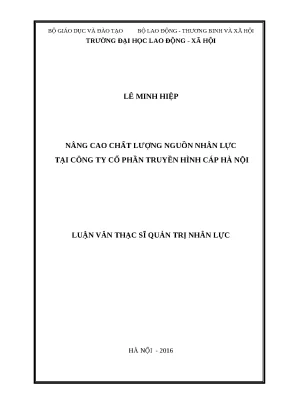 Nâng cao chất lượng nguồn nhân lực tại Công ty Cổ phần