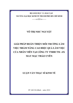 Giải pháp nâng cao hiệu quả làm việc tại công ty Thảo Uyên