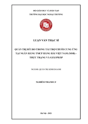 Quản Trị Rủi Ro Tài Trợ Chuỗi Cung Ứng Tại Ngân Hàng