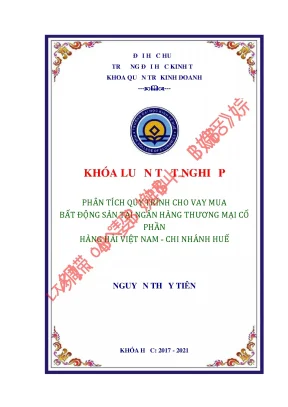 Phân tích quy trình cho vay mua BĐS tại Ngân hàng MSB Huế
