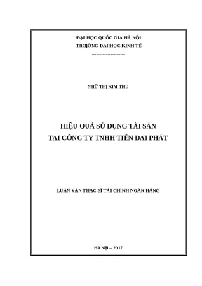 Nâng cao hiệu quả sử dụng tài sản tại Công ty TNHH Tiến