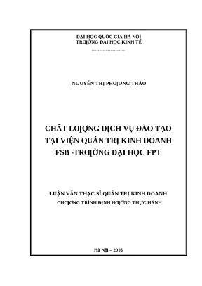 Nâng cao chất lượng dịch vụ đào tạo tại Viện Quản trị 
