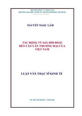 Tác động tỷ giá hối đoái đến cán cân thương mại Việt Nam