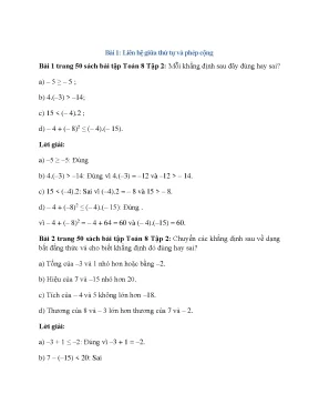 Giải Bất Phương Trình Bậc Nhất Một Ẩn Toán 8 Chương 4