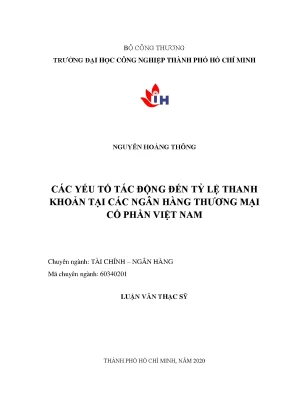 Tác động của các yếu tố đến thanh khoản ngân hàng thương
