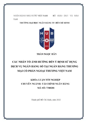 Những yếu tố quyết định ý định sử dụng dịch vụ ngân hàng