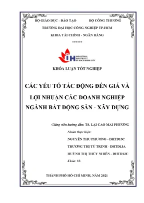 Yếu Tố Ảnh Hưởng Đến Giá Và Lợi Nhuận Doanh Nghiệp Bất