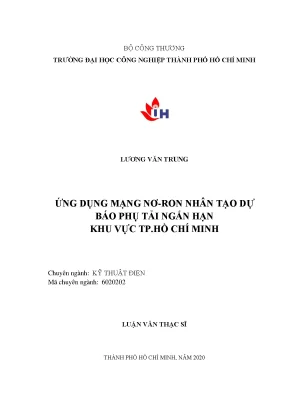 Dự báo phụ tải ngắn hạn bằng mạng nơron nhân tạo tại TP.HCM