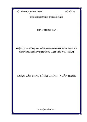 Tối Ưu Hiệu Quả Sử Dụng Vốn Kinh Doanh Tại Công Ty Cổ