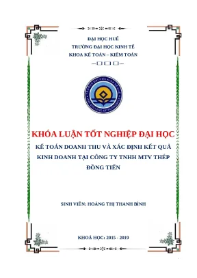 Nghiên cứu kế toán doanh thu và kết quả kinh doanh tại