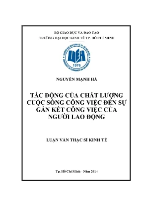 Tác động của chất lượng cuộc sống công việc đến sự gắn