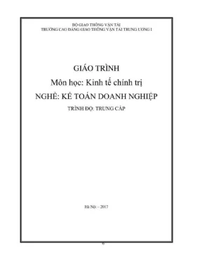 Giáo trình Kinh tế chính trị Kế toán Doanh nghiệp (TC)