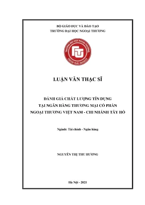 Đánh Giá Chất Lượng Tín Dụng Tại Vietcombank Tây Hồ