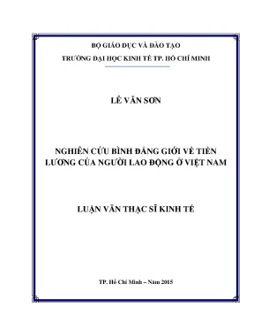 Nghiên Cứu Bình Đẳng Giới Trong Tiền Lương Tại Việt Nam