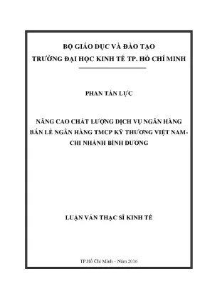 Nâng cao chất lượng dịch vụ ngân hàng bán lẻ tại 