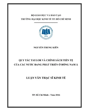 Luận văn: Quy tắc Taylor & CSTT ở Đông Nam Á