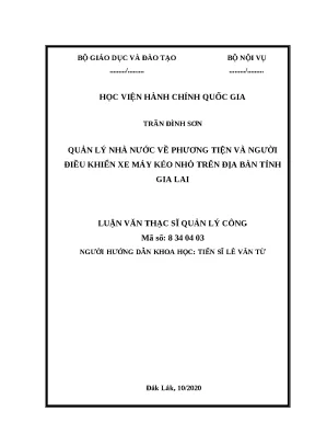 Quản lý xe máy kéo nhỏ tại Gia Lai: Thực trạng và giải pháp
