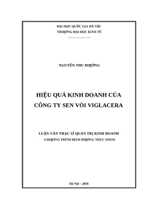 Nâng cao hiệu quả kinh doanh tại công ty sen vòi Viglacera