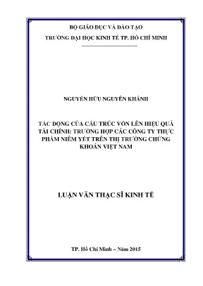 Tác động cấu trúc vốn đến hiệu quả tài chính công ty