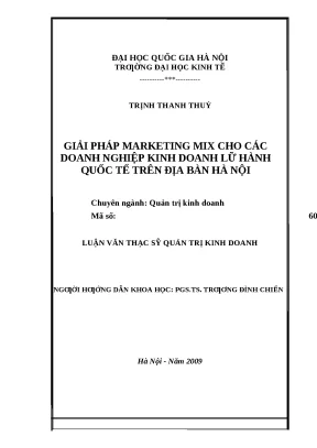 Giải pháp Marketing Mix cho Doanh Nghiệp Lữ Hành Quốc Tế