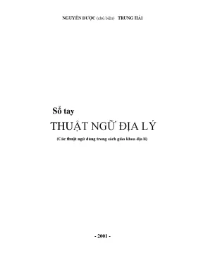 Sổ Tay Thuật Ngữ Địa Lý: Từ A đến Z